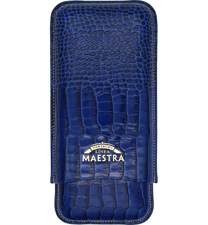 Custodia per Sigari Partagas Linea Maestra Leather blue 3 pcs.