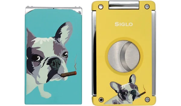 Ensemble briquet et coupe-cigare Siglo Dog