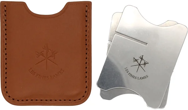 Portasigari Les Fines Lames con custodia in pelle color cuoio