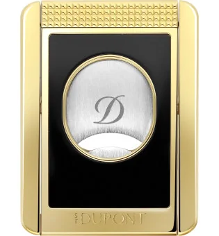 Tagliasigari a doppia lama S.T. Dupont con supporto per sigari, nero e oro 003553