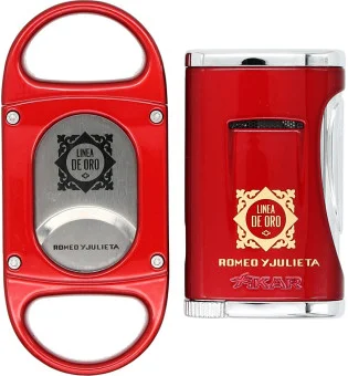 Xikar Romeo y Julieta Zigarrenabschneider und Feuerzeug Set Linea De Oro