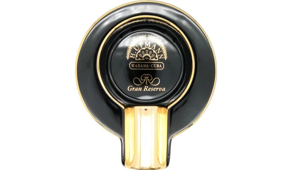 H.Upmann Aschenbecher Single schwarz und gold