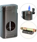 Briquet triple jet adorini V-Cut Gun noir