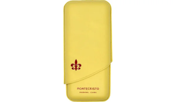 Étui à cigares Montecristo jaune pour 3 cigares