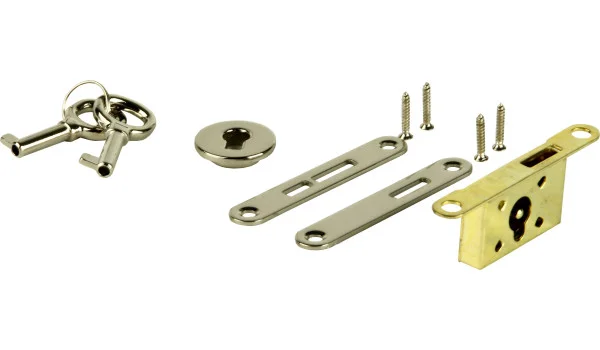 Humidor Einbauschloss Set silber Mit Schwenkbügel Foto 4