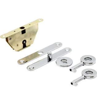 Ensemble de serrure à pêne pour cave à cigares, argenté