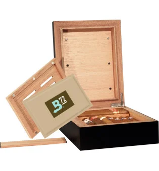 Humidor BigSmoke Mini Nero incl. pack Boveda 72%