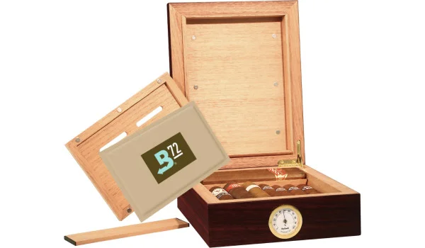 BigSmoke Humidor Mini Brown incl. pack Boveda 72%