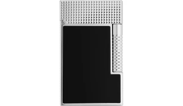 S.T. Dupont Le Grand Feuerzeug Naturlack Schwarz Palladium Diamantkopf C23780CL