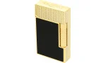S.T. Dupont Le Grand Feuerzeug Naturlack Schwarz Gelbgold Diamantkopf C23790CL Foto 2