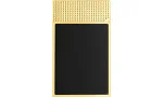 S.T. Dupont Le Grand Feuerzeug Naturlack Schwarz Gelbgold Diamantkopf C23790CL Foto 5