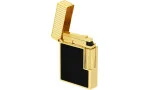S.T. Dupont Ligne 1 Feuerzeug schwarzer Lack Gelbgold C14120 Foto 3