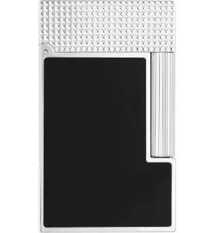 S.T. Dupont Ligne 2 Feuerzeug Palladium und matt schwarz C16602