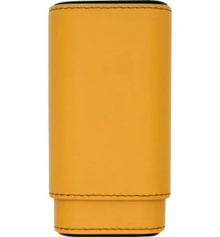 Custodia in Pelle per Sigari Giallo / Carbonio