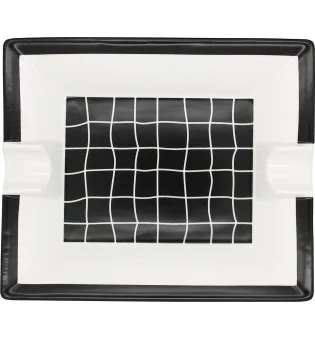 Cendrier en porcelaine noir et blanc Crocodile