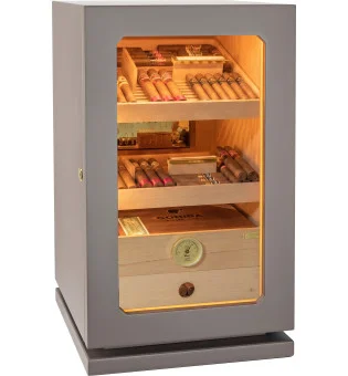 Humidor Adorini Lumina Grande Deluxe grigio chiaro