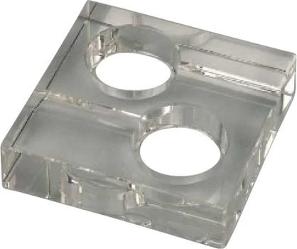 Cendrier carré en verre pour 2 cigares